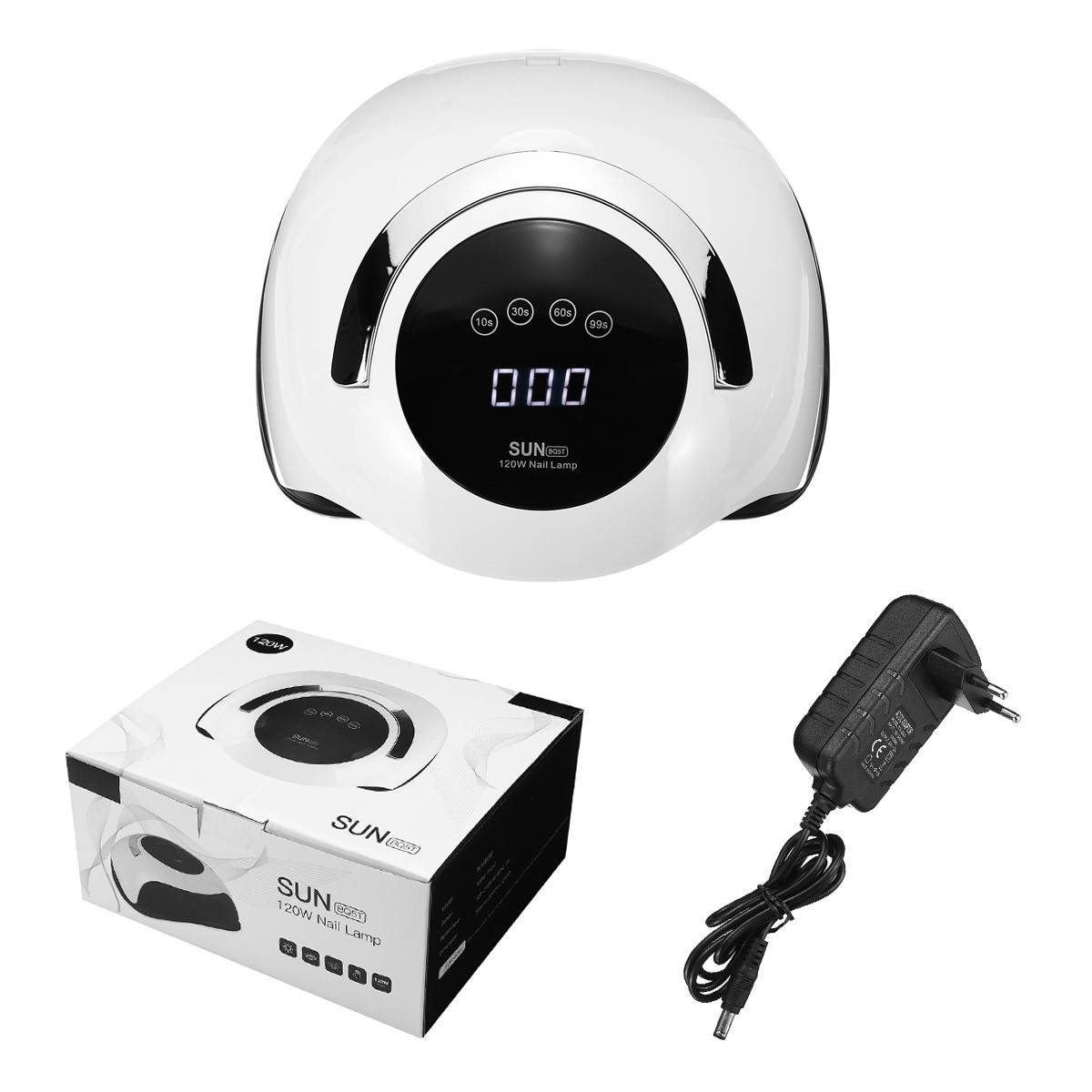 

Лед лампа SUN 180W BQ-5T PLUS LED/UV White/Профессиональная LED-лампа для полимеризации геля, Белый