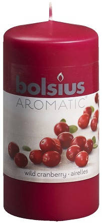 

Свеча ароматическая клюква Bolsius 6х12 см 60/120-74 CRA, Бордовый