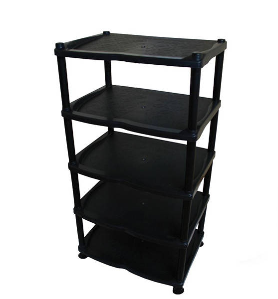 

Обувная полка efe plastics черная на 5 ярусов, Черный