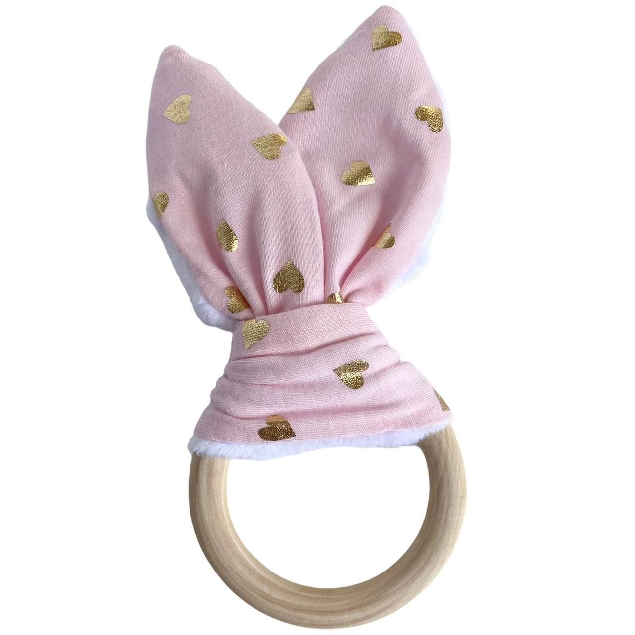 

Ушки шуршащие сердечки на розовом