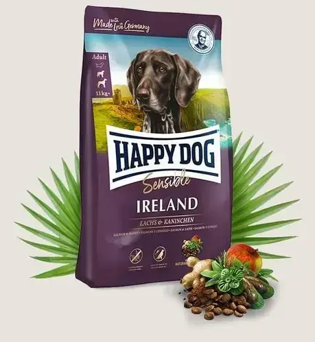 

Happy Dog Supreme Irland сухой корм для собак с лососем и кроликом -12,5кг