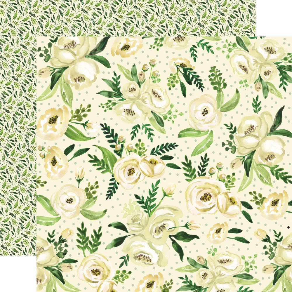 

Папір двосторонній - White Rose Spray - Botanical Garden - Carta Bella - 30x30
