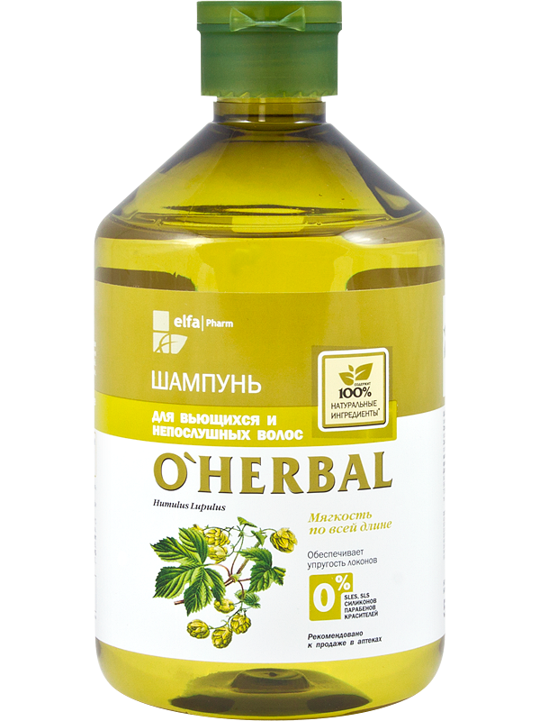 

Шампунь для вьющихся и непослушных волос O'HERBAL 500мл