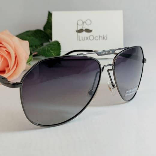 

Стильные мужские поляризованные очки капли авиаторы Porsche design, Серый