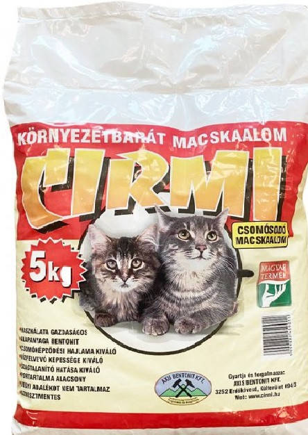 

Cirmi Axis Bentonit Kft комкующийся бентонитовый наполнитель для кошачьего туалета 5 кг