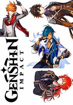 

Вафельная картинка Геншин (Genshin Impact) А4