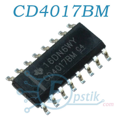 

CD4017BM, микросхема стандартной логики, SOP16