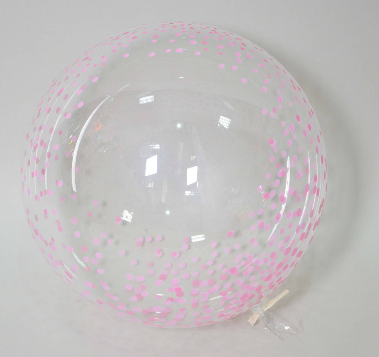 

Bubble Бабл КНР 20" (50 см) прозрачный с розовыми точками, Разные цвета