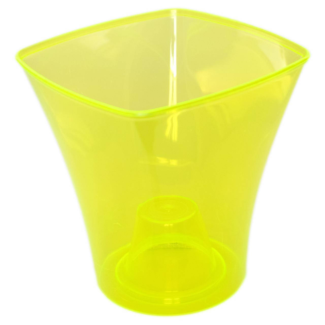 

Кашпо для орхидей Квадро 14.5х15 см 1.5 л салатовый флуоресцентный Эталон, Зелёный