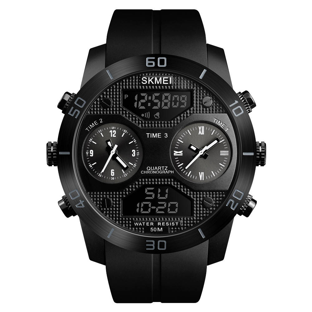 

Skmei 1355 черные мужские спортивные часы