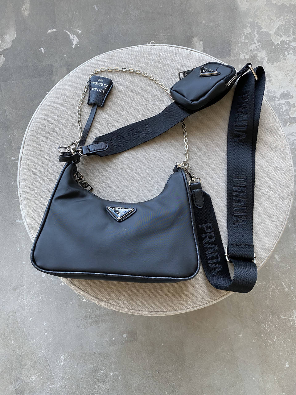 

Сумка Женская Prada Re-Edition 2005 Black Чёрного Цвета, Черный