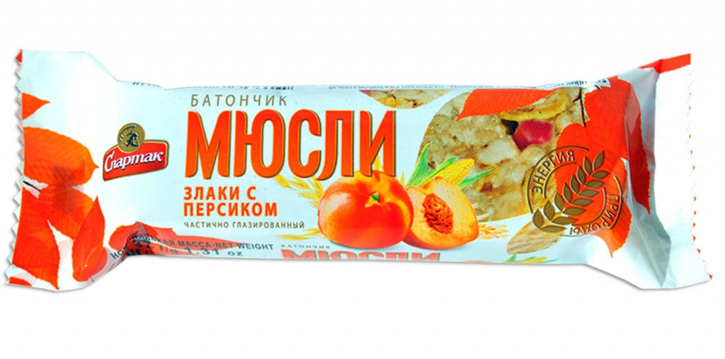 

Мюсли злаки с персиком