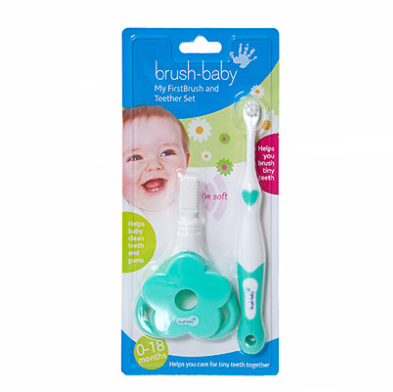 

Набор: первая щетка и грызунок Brush-Baby The FirstBrush & Teether Set (0-3 лет)