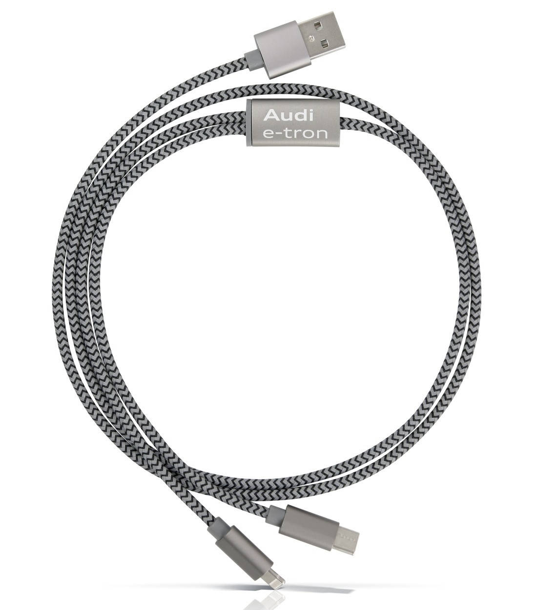 

Оригинальный кабель Audi Charging cable 3 in 1 e-tron, black / grey, артикул 3222000100