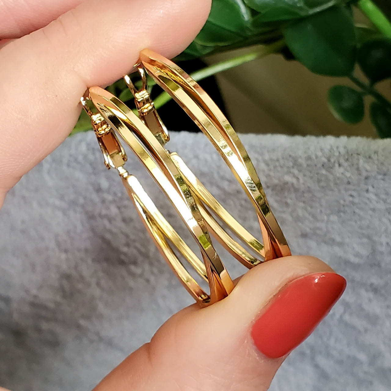 

Серьги Xuping длина 4см медзолото позолота 18К с1084