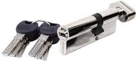 

Цилиндр APECS 4КС-М85(35С/50)Z-C02-CR ключ/тумблер хром (Китай)