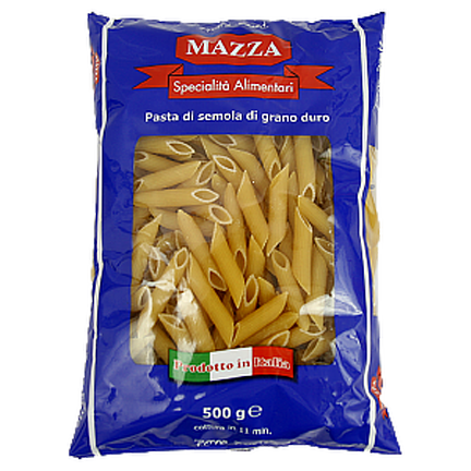 

Макарони Мазза пера Mazza penne rigate 500g 24шт/ящ (Код : 00-00012300)