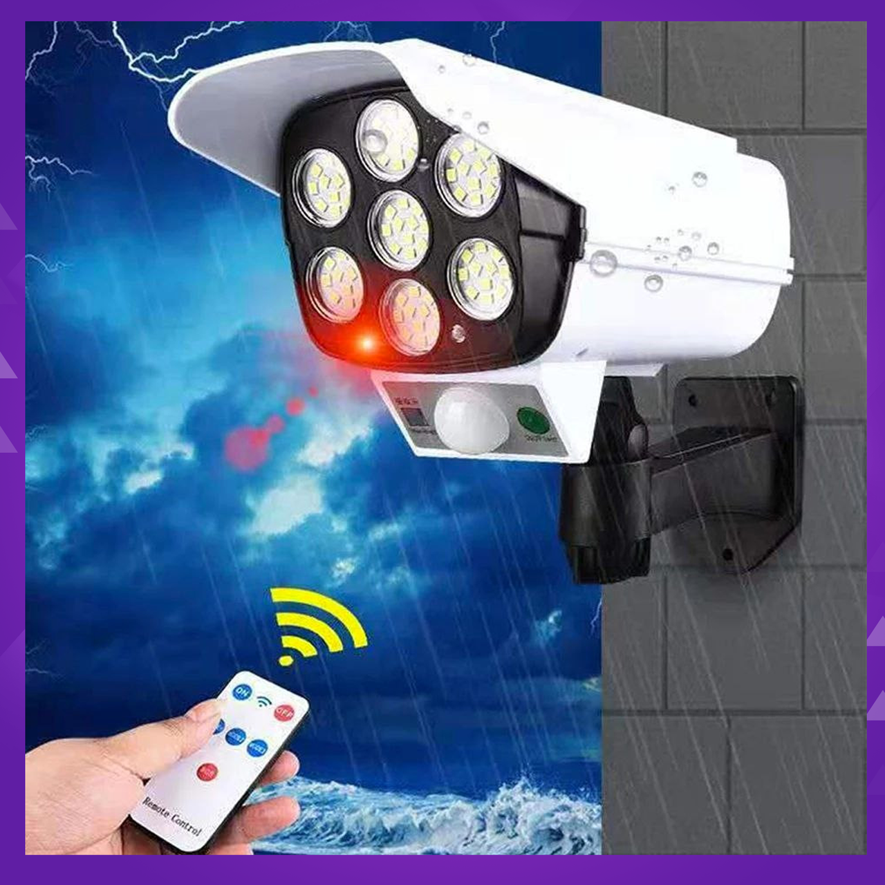 

Уличный фонарь с датчиком движения и пультом, подсветка на солнечной батарее led solar sensor