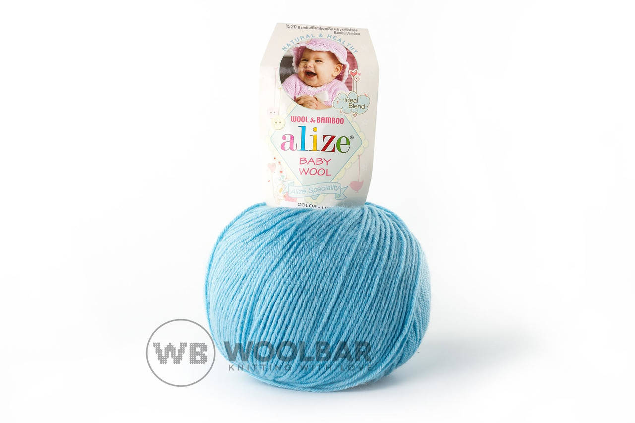 

Пряжа Alize Baby Wool 128 морская вода