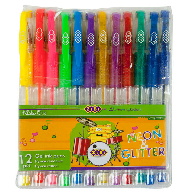 

Набор ручек гелевых ZiBi NEON+GLITTER 12 цветов (ZB.2204-99)