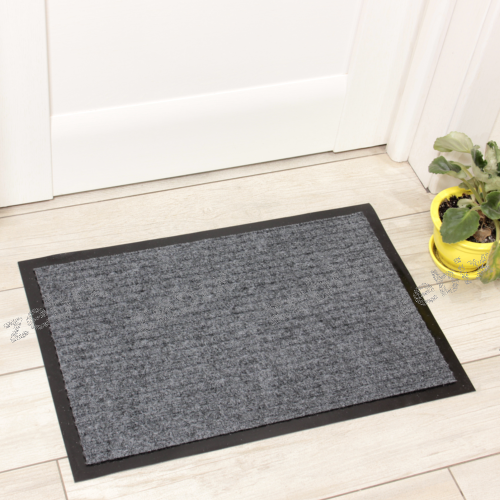

Коврик придверный ворсистый на резиновой основе с кантом 40х60 см серый
