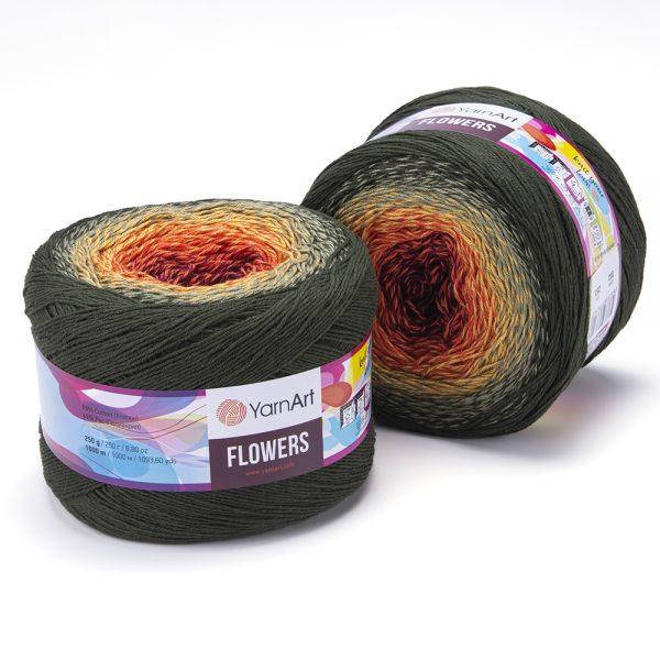 

YarnArt FLOWERS № 302, Секционное крашение