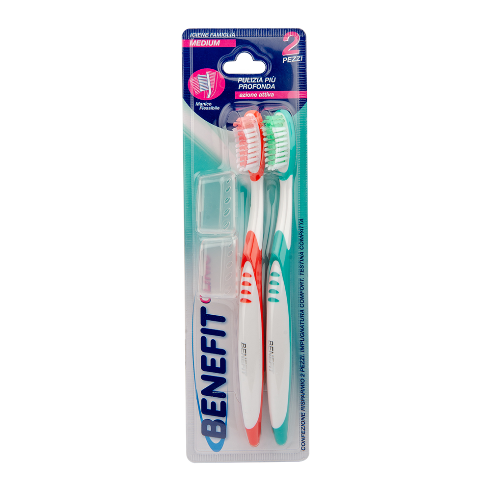 

Зубная щетка Benefit Mixed Colours 2 шт