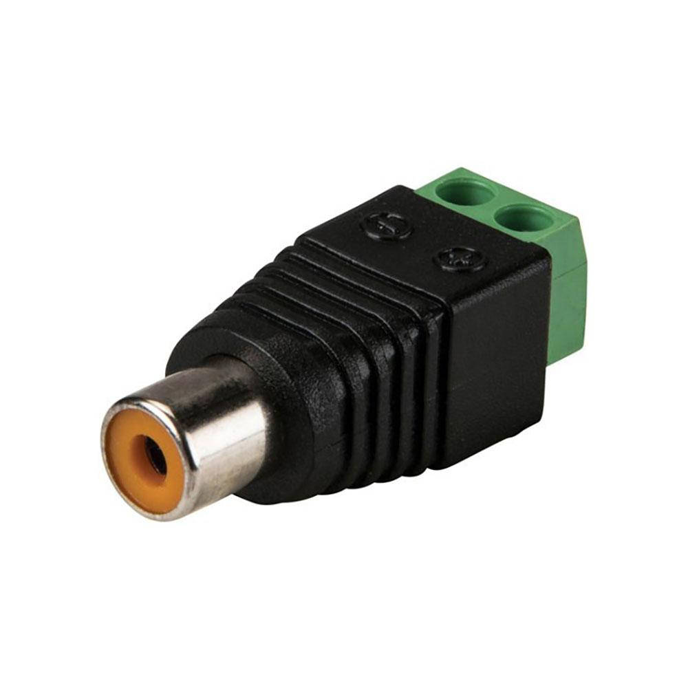 

Разъём аудио-видео, гнездо RCA, с клеммной колодкой (зеленая), кабель под винт