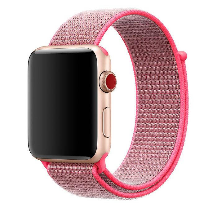 

Ремешок DK Nylon Sport Loop для Apple Watch 42 / 44 / 45 mm (hot pink)
