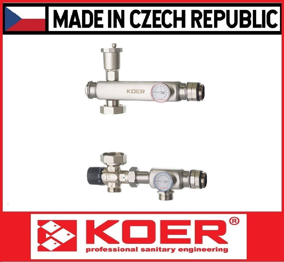 

Смесительный узел нержавеющий KOER 1" SUS304 (с термостатическим смесит. клапаном ) Чехия