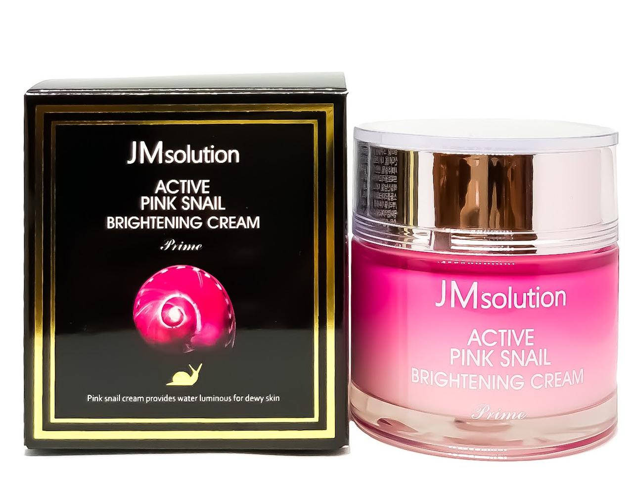

Крем с муцином улитки JMsolution Active Pink Snail Brightening Cream Prime