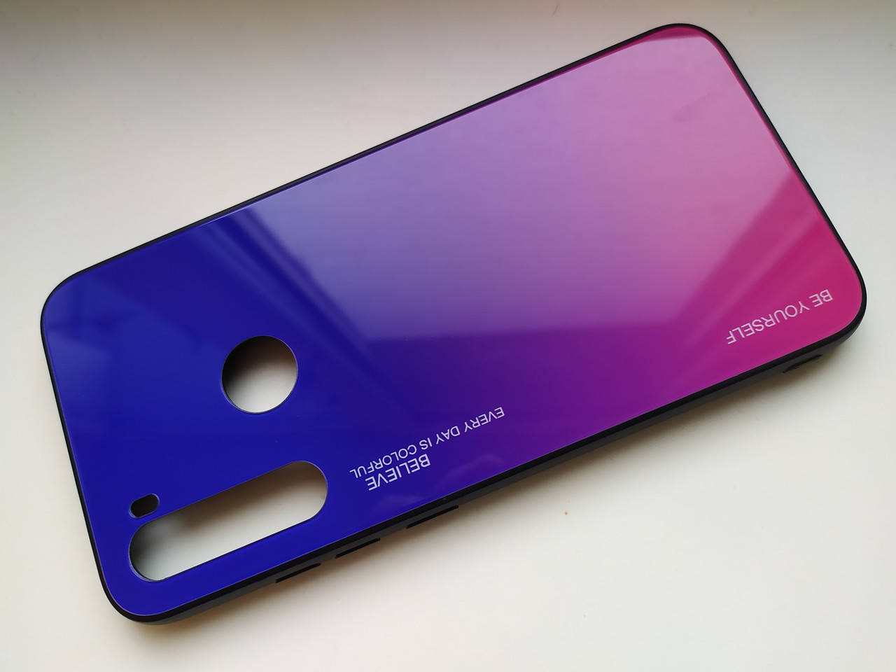 

Чехол градиент стеклянный для Xiaomi Redmi Note 8, Фиолетовый
