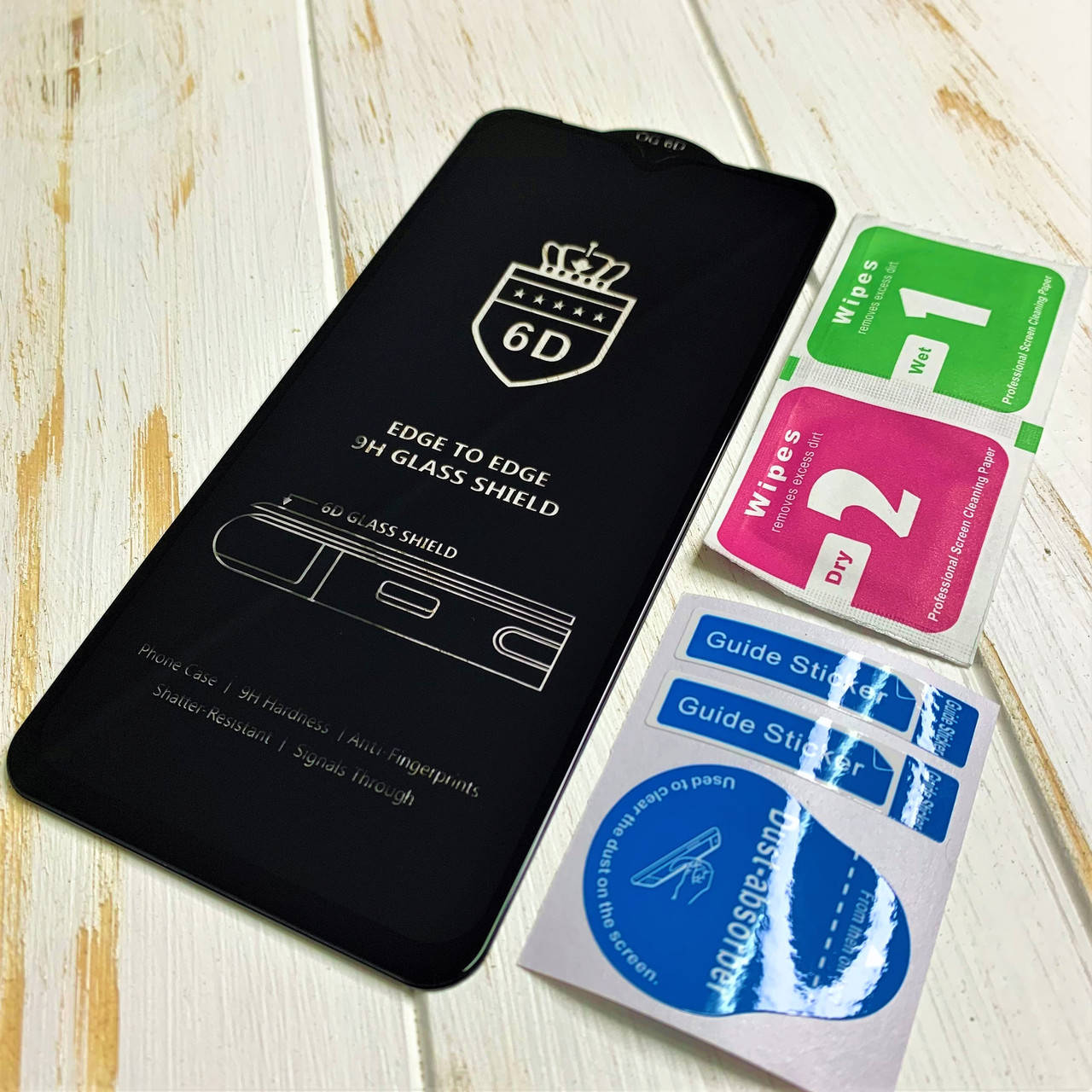

Защитное стекло для Samsung Galaxy A10 A105 6D чёрное, Прозрачный