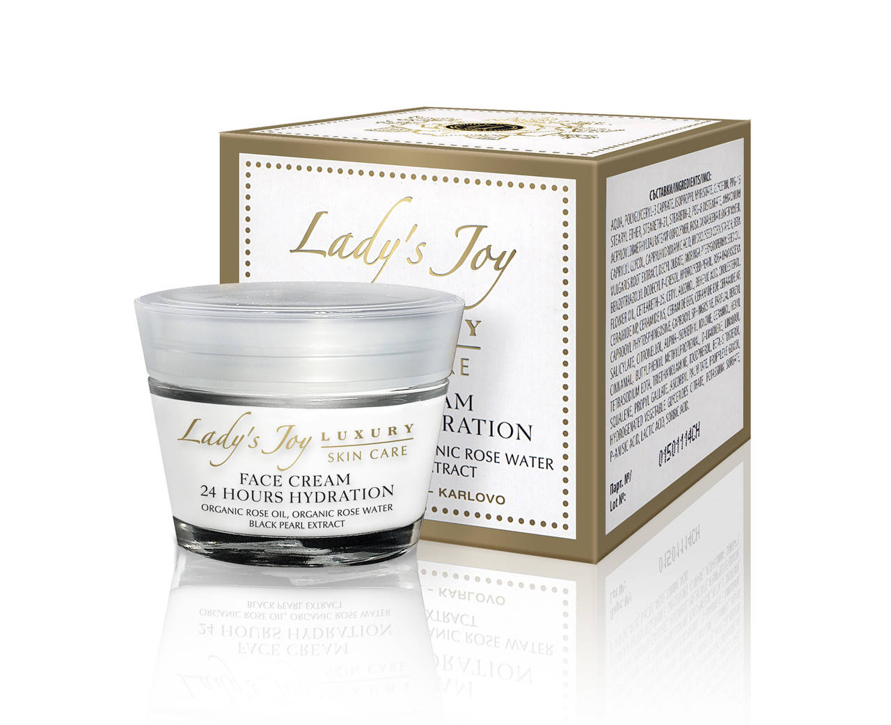 

Крем для лица 24 часовая гиратация Lady's Joy Luxury от Bulgarian Rose 50 мл