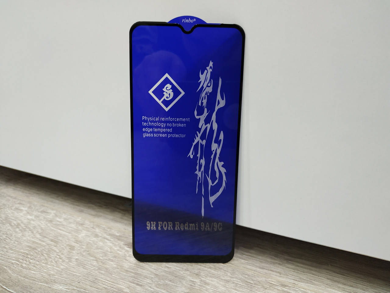 

Защитное стекло 6D Полный Клей для Xiaomi Redmi 9C черное противоударное, Черный