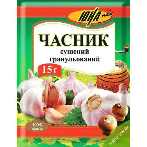 

Чеснок сушеный гранулированный ЮНА 15г