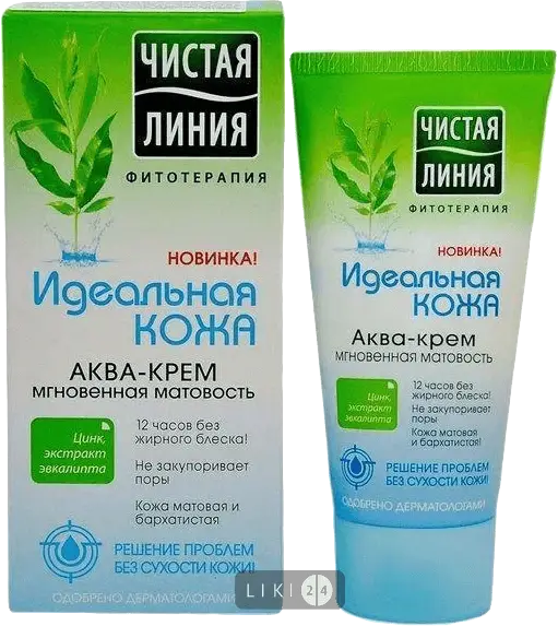 

Аква-крем для лица Чистая линия Идеальная кожа Мгновенная матовость 50 мл