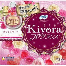 

Ежедневные прокладки Unicharm Sofy Kiyora с ароматом розы 14 см, 72 шт