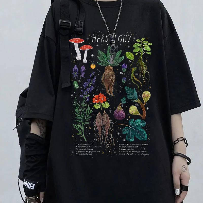 

Футболка Herbology черная женская с принтом, Белый