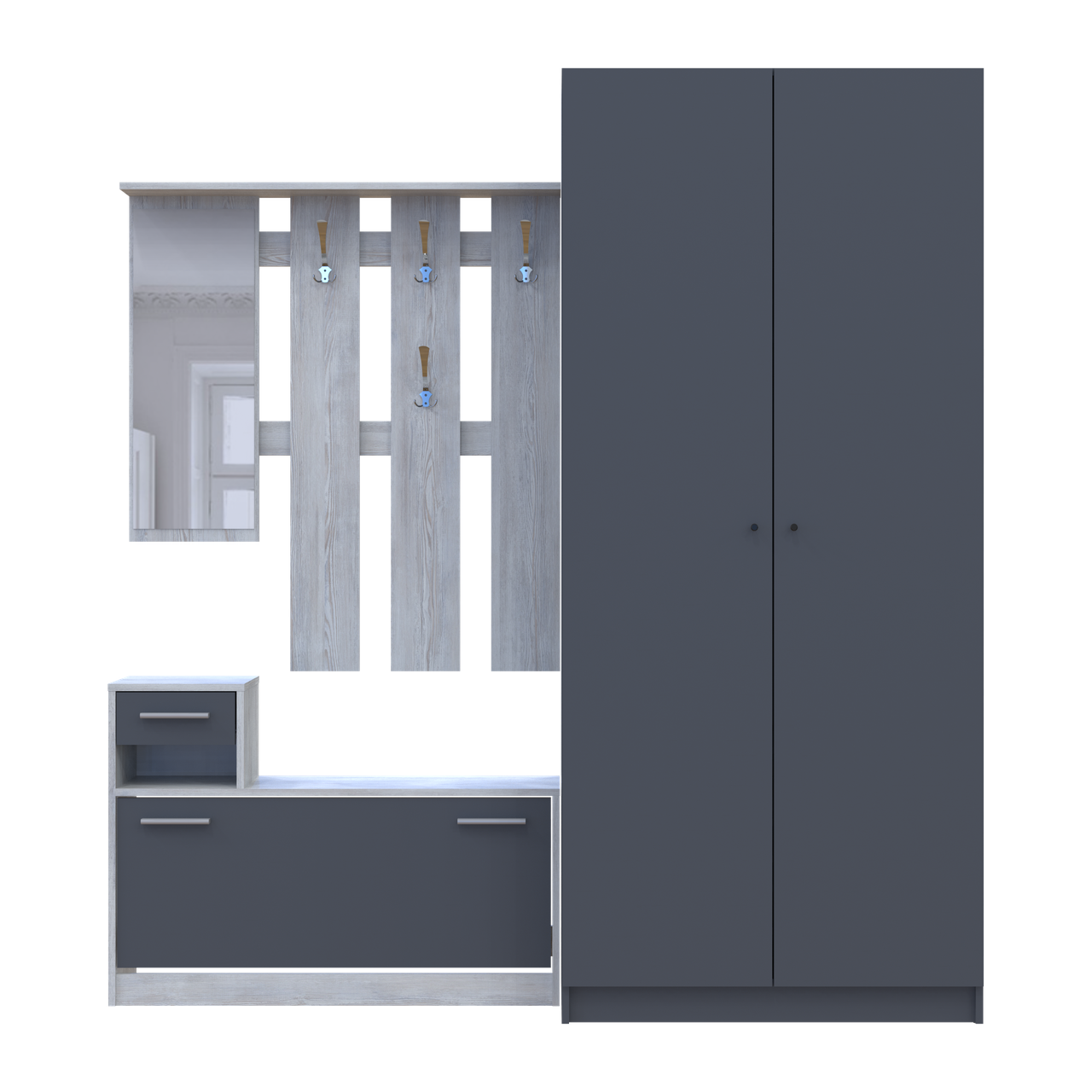 Передпокій Doros Alice та шафа Promo 2 ДСП Сосна Натті/Графіт 2 ДСП (42005198) 7