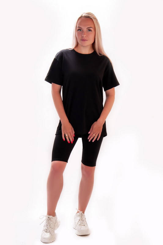 

Женский костюм велосипедки и футболка oversize, Разные цвета
