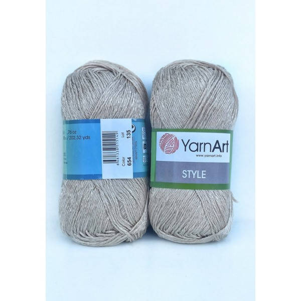 

YarnArt Style - 654 светлый беж, Бежевый