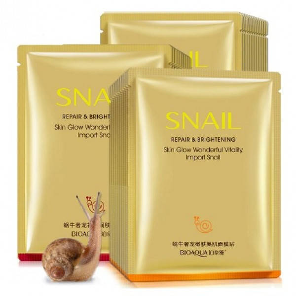 

Тканевые маски для лица BioAqua Snail с муцином-слизью улитки