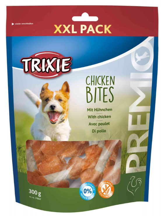 

Trixie TX-31802 Premio Chicken Bites XXL 300гр - лакомство с жареной курицей для собак