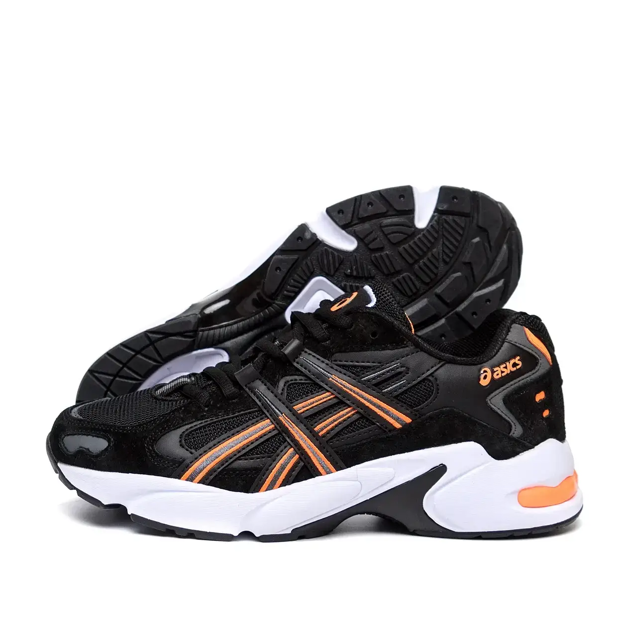 

Мужские кроссовки черные сетка Asics 42, Черный