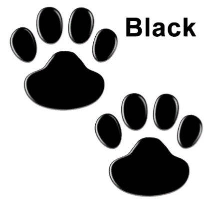 

Зеркальные наклейки лапки животных 6*6см набор 2шт цвет черный