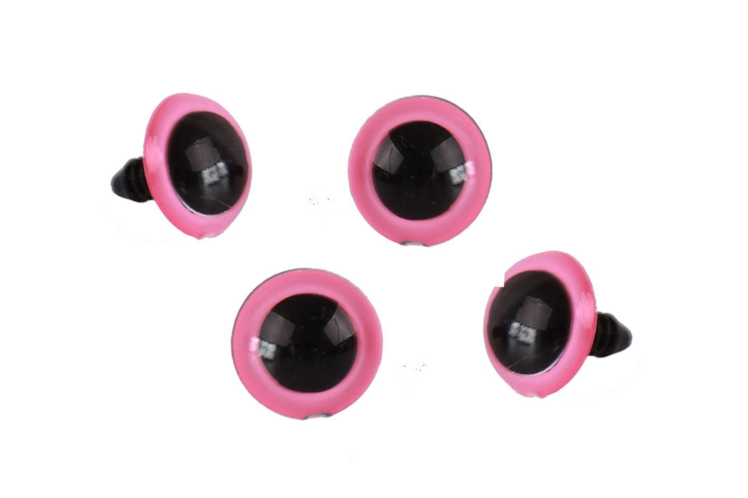 

Глаза для игрушек с заглушками, 16 мм, розовые, пара
