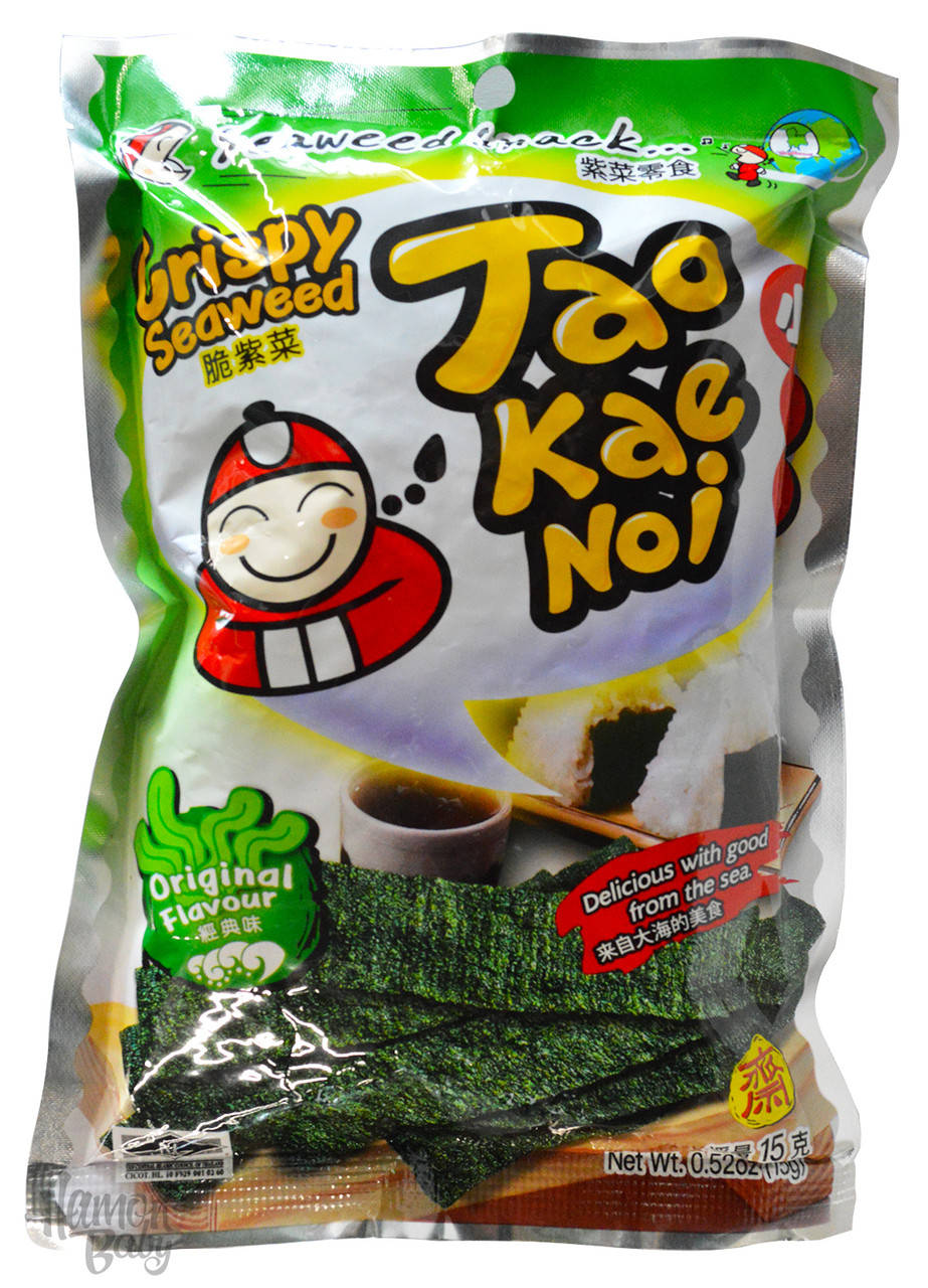

Хрустящие морские водоросли оригинальные, 15 г, ТМ Tao Kae Noi, Таиланд
