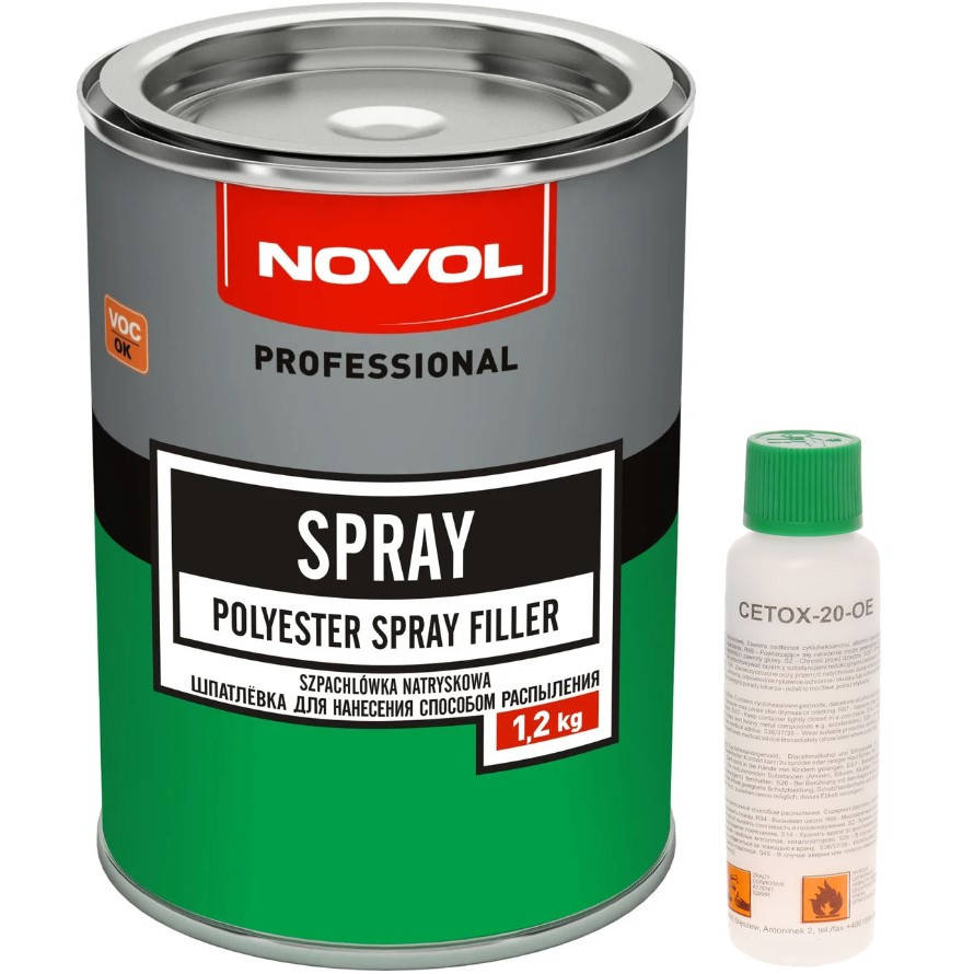 

Шпаклевка жидкая Novol Spray 1.2 кг