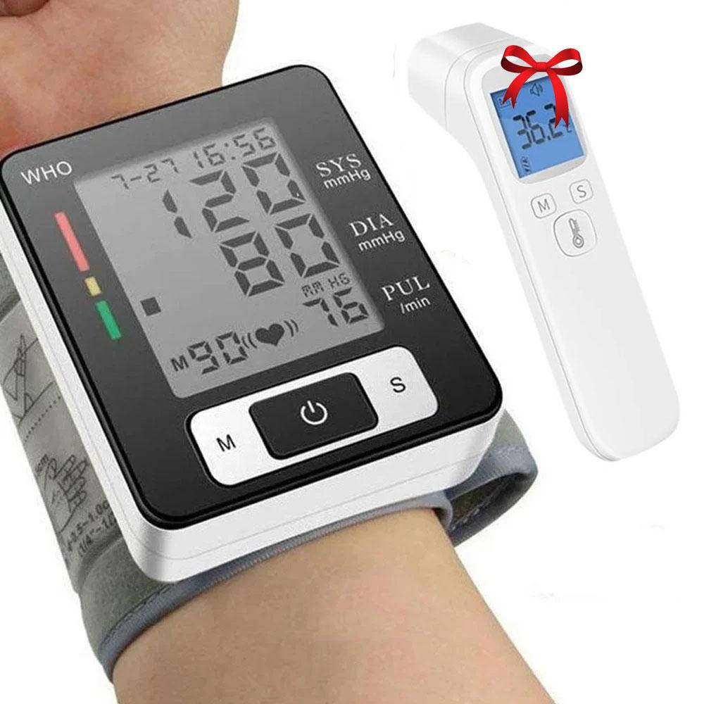 

Тонометр на запястье автоматический UKC BLPM-29 + Подарок Бесконтактный термометр Ytai / Измеритель давления